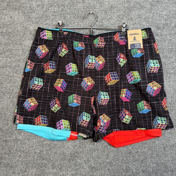 New Chubbies Size XXL The Solve Its 5.5" Ultimate Training Shorts Black Cubes - Picture 2 of 10